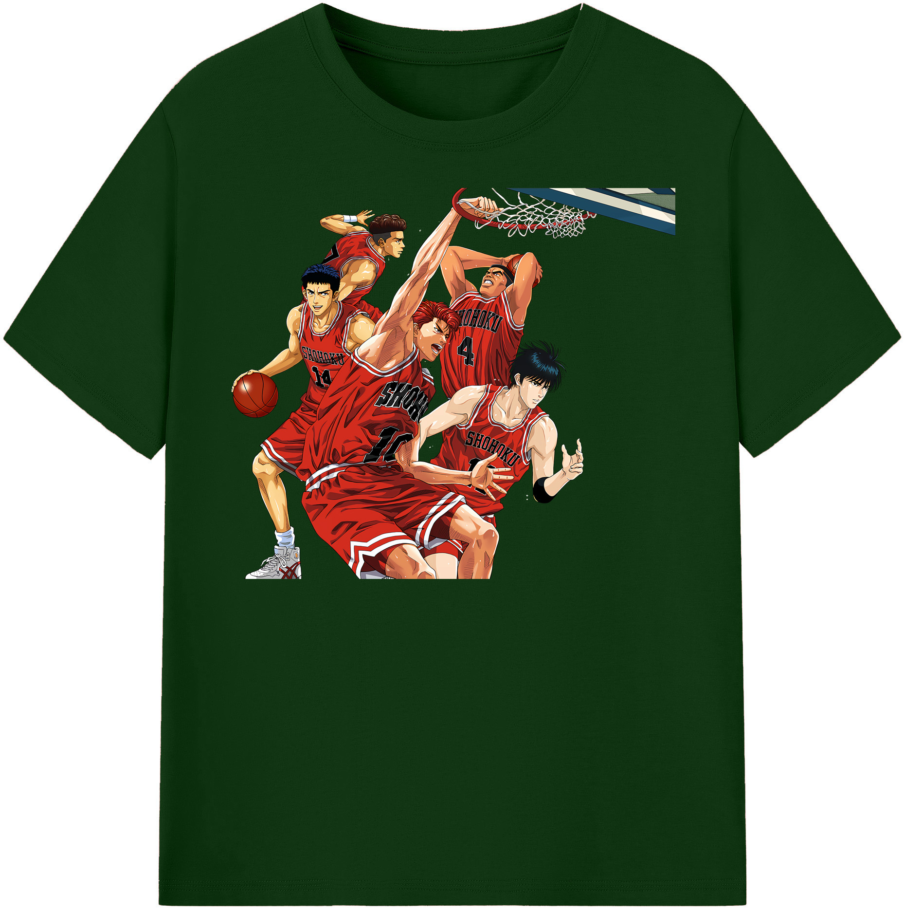 SLAM DUNK／スラムダンク 綿100％半袖Tシャツ（フロントプリント）